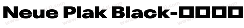 Neue Plak Black字体转换